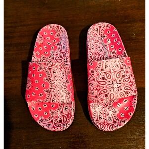 Steve Madden Summer Shoes Size 5 Small Paisley Pink Boho‎ Preppy